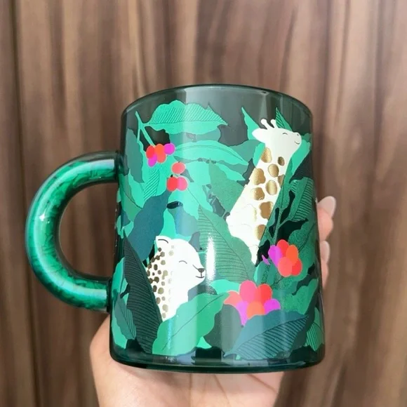 Starbucks México 14oz safari crystal glass mugs one left - Picture 3 of 3